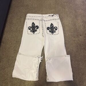 White Embellished Jeans
